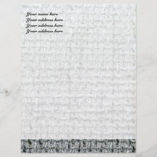 Grey Burlap Customised Letterhead