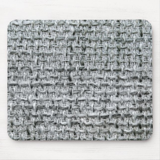 Grey Burlap Mouse Pad (Front)