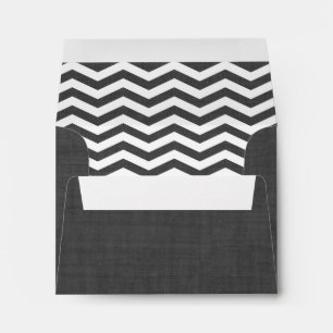 Grey Burlap RSVP Envelope