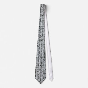 Grey Burlap Tie