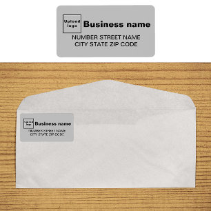 Grey Business Address Label