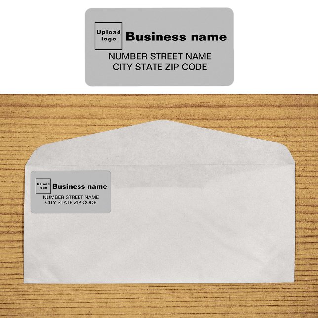 Grey Business Address Label (Gray business address label on envelope)