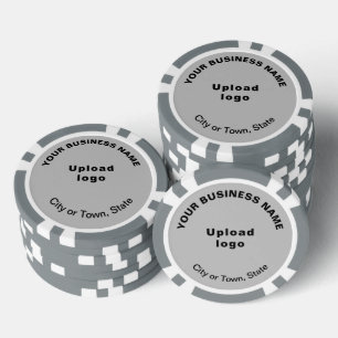 Grey Business Brand on Poker Chips