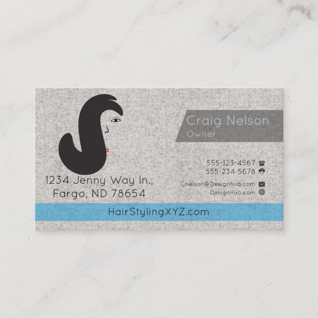 Grey business card (Front)