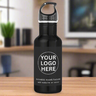 Grey Business Logo l Promotional Professional  532 Ml Water Bottle