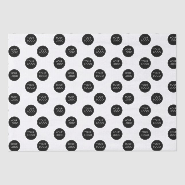 Grey Business Logo Website Company Corporate Tissue Paper (Front)