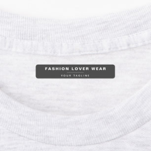Grey Business Name Clothing Brand Fabric Iron On