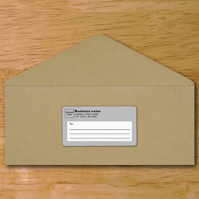 Grey Business Shipping Label (Gray business shipping label on envelope)