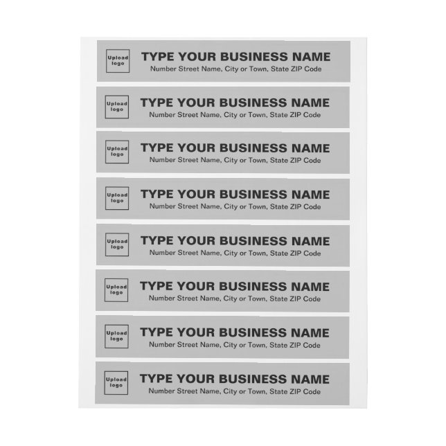 Grey Business Wrap Around Address Label (Sheet)