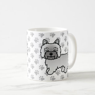 Grey Cairn Terrier Cute Cartoon Dog Coffee Mug