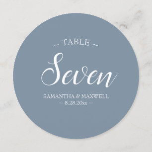 Grey Calligraphy Table Number