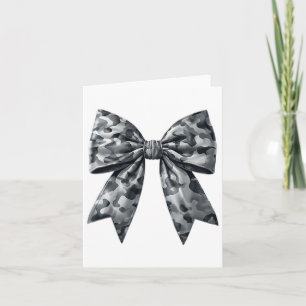 Grey Camo Bow Hunting Hiking Girl Women Camouflage Card