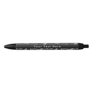 Grey Camo, Camouflage, Military, Army Black Ink Pen