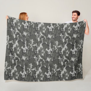 Grey Camo Fleece Blanket
