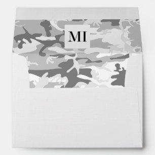 Grey Camo, Winter Camo, Snow Camouflage, Military Envelope