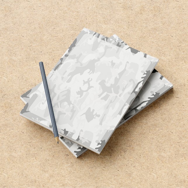 Grey Camo, Winter Camo, Snow Camouflage, Military Notepad (Creator Uploaded)