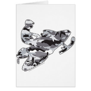 Grey Camoflage Snowmobiler