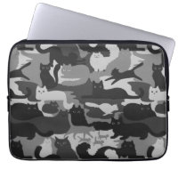 Grey Camouflage Cats Pattern Grey Kitty Cats Camo
