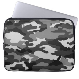 Grey camouflage Neoprene Laptop Sleeve