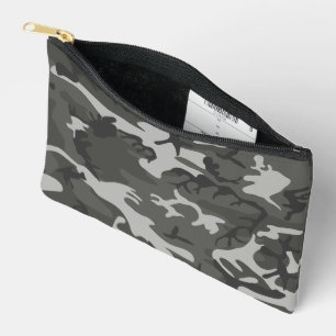Grey Camouflage Pattern, Military Pattern, Army Accessory Pouch