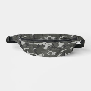 Grey Camouflage Pattern, Military Pattern, Army Bum Bags