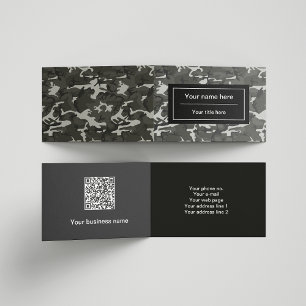 Grey Camouflage Pattern, Military Pattern, Army Business Card