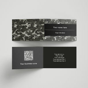 Grey Camouflage Pattern, Military Pattern, Army Business Card