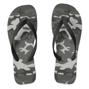 Grey Camouflage Pattern, Military Pattern, Army Jandals