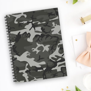 Grey Camouflage Pattern, Military Pattern, Army Notebook
