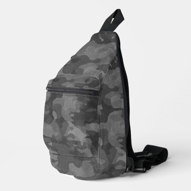Grey Camouflage Pattern Sling Bag (Right Corner)