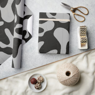 grey camouflage pattern wrapping paper