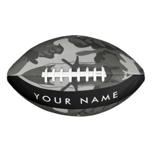 Grey Camouflage Pattern, Your name, Personalise Football