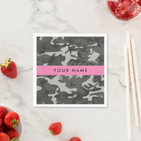 Grey Camouflage Pattern, Your name, Personalise