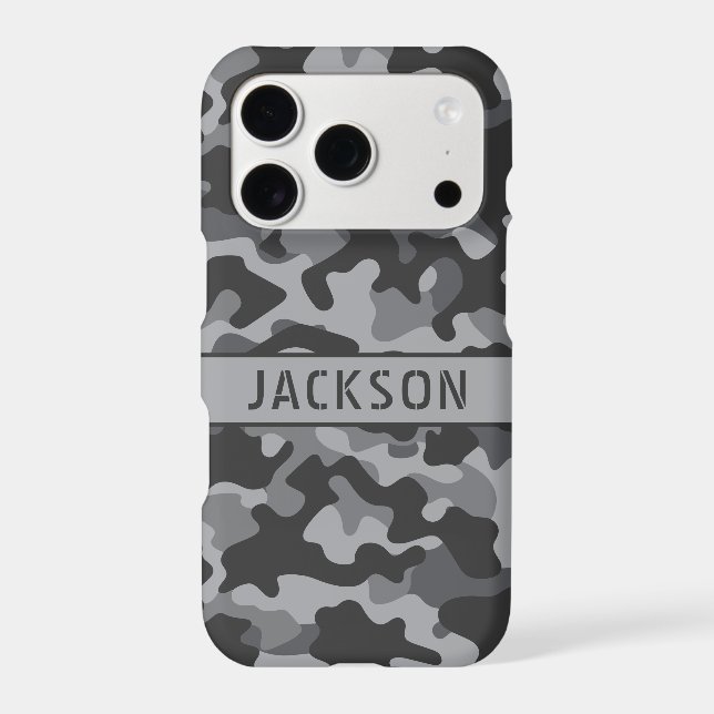Grey Camouflage Personalised (Back)