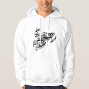 Grey Camouflage Snowmobile Hoodie