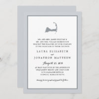 Grey Cape Cod Map | Wedding