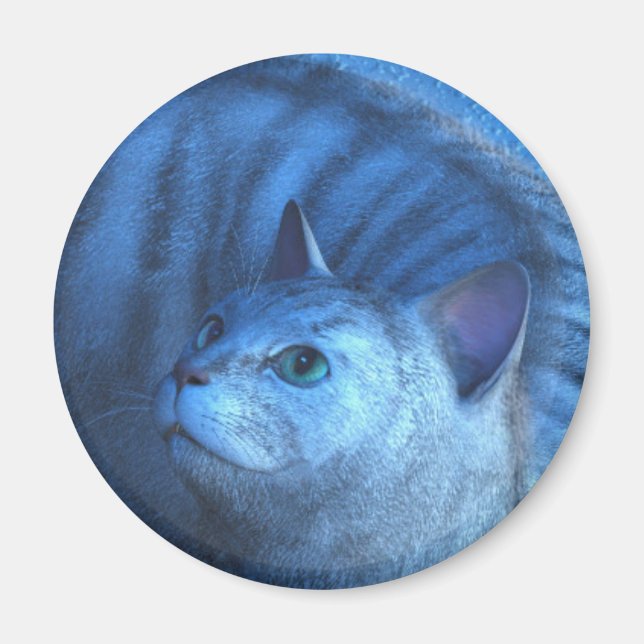 Grey Cat 4 Magnet (Front)