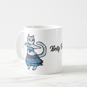 Grey Cat Belly Dancer Coffee Mug