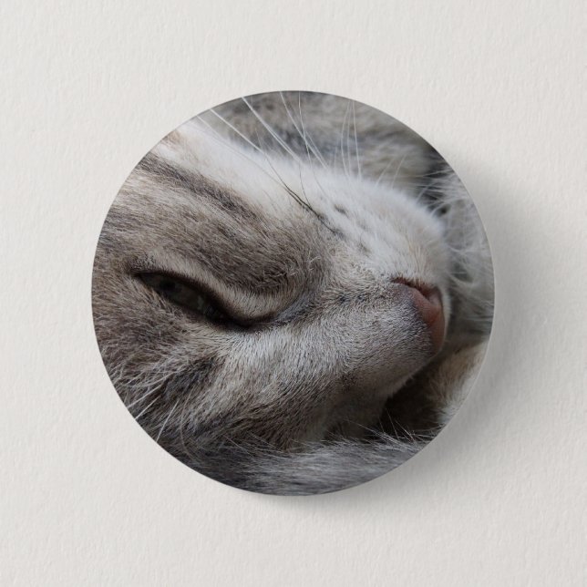 Grey Cat Button (Front)