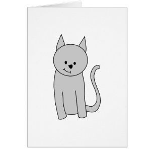 Grey Cat Cartoon.