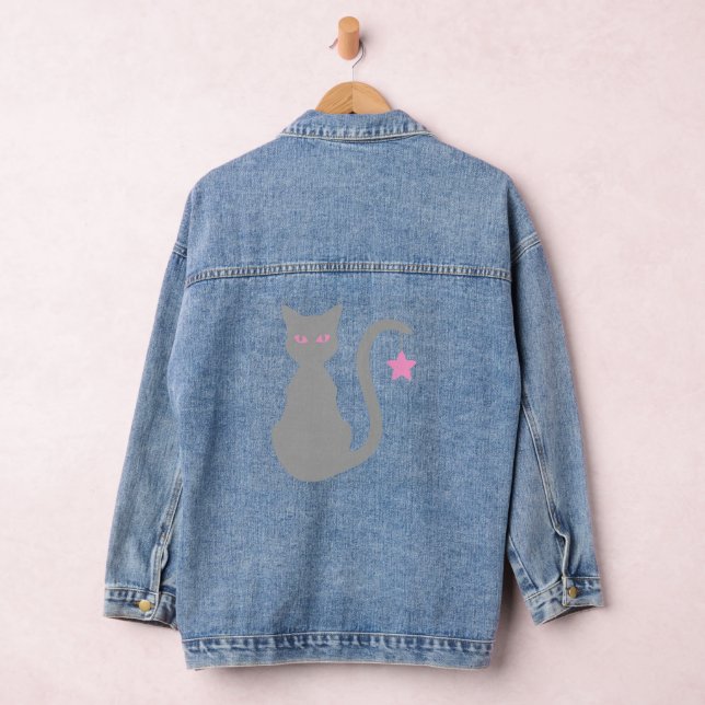 Grey Cat Denim Jacket (Hangar)