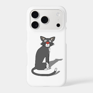 Grey Cat iphone 17 pro case
