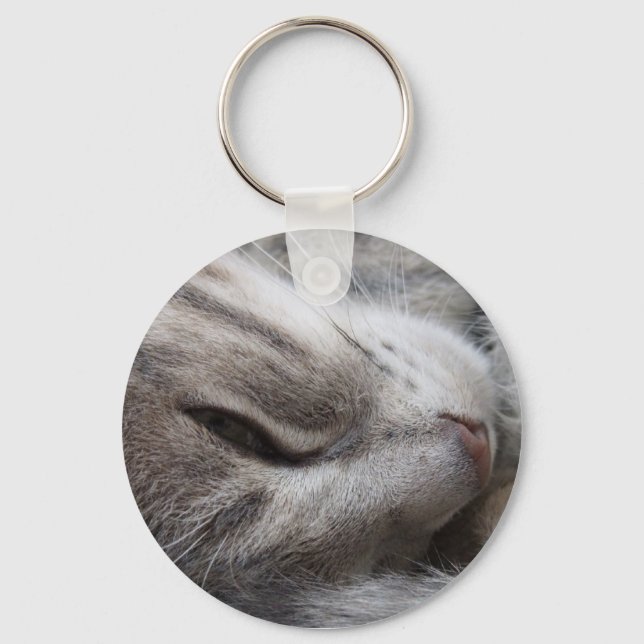 Grey Cat Keychain (Front)