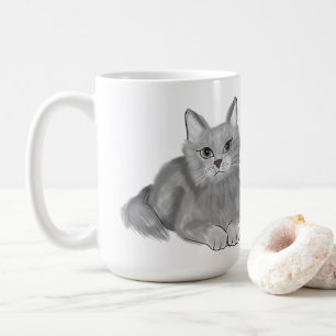 Grey Cat Mum Coffee Mug