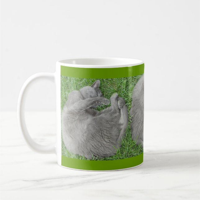 Grey Cat Nap Coffee Mug (Left)