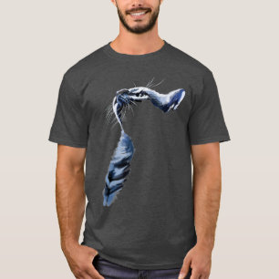 Grey Cat Shadowed  Cats   Gifts  T-Shirt