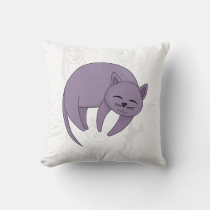 Grey Cat Sleeping and Kitten Doodles Duvet Cover Cushion