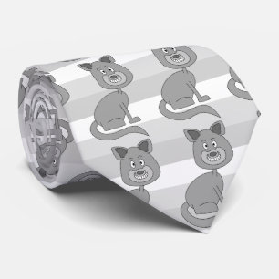 Grey Cat. Tie