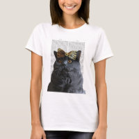 Grey Cat with Leopard Bow