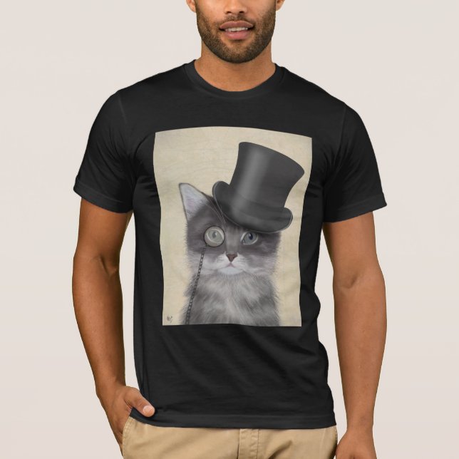 Grey Cat with Top Hat (Front)